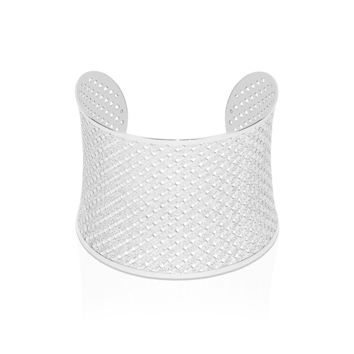 Metropolis | Silver | Laser Cut Cuff